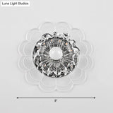 Led Crystal Corridor Ceiling Light - Flower Shade Flush Mount
