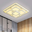 Led Crystal Flush Mount Ceiling Light In Contemporary Style - Choose Warm Or Cool White /