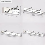 Led Crystal Vanity Mirror Lights - Modern Stainless Steel Bathroom Sconce