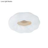 Led Donut Ceiling Light: Acrylic Bedroom Flush Mount Fixture - White