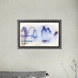 Led Fabric Wall Lamp With Dark Blue Mountain Scene Mural For Family Room