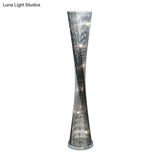 Led Floor Lamp - Modern Black-Silver Art Decor With Canton Tower Shape Ideal Lighting For Drawing