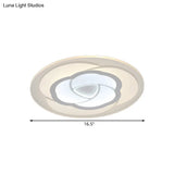 Led Flower Acrylic Flush Mount Bedroom Light With White Shade - 3 Sizes & Options