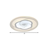 Led Flower Acrylic Flush Mount Bedroom Light With White Shade - 3 Sizes & Options