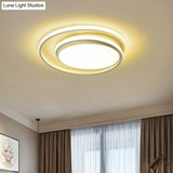 Led Flush Mount Ceiling Lamp: Intersecting Circles Shape Modern Simplicity Acrylic Cover – Ideal