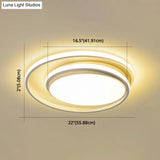 Led Flush Mount Ceiling Lamp: Intersecting Circles Shape Modern Simplicity Acrylic Cover – Ideal