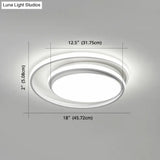 Led Flush Mount Ceiling Lamp: Intersecting Circles Shape Modern Simplicity Acrylic Cover – Ideal