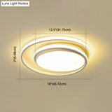 Led Flush Mount Ceiling Lamp: Intersecting Circles Shape Modern Simplicity Acrylic Cover – Ideal