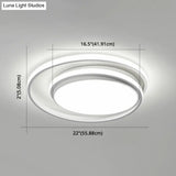 Led Flush Mount Ceiling Lamp: Intersecting Circles Shape Modern Simplicity Acrylic Cover – Ideal