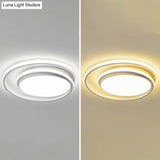 Led Flush Mount Ceiling Lamp: Intersecting Circles Shape Modern Simplicity Acrylic Cover – Ideal