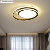 Led Flush Mount Ceiling Lamp: Intersecting Circles Shape Modern Simplicity Acrylic Cover – Ideal