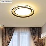 Led Flush Mount Ceiling Lamp: Intersecting Circles Shape Modern Simplicity Acrylic Cover – Ideal