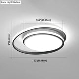Led Flush Mount Ceiling Lamp: Intersecting Circles Shape Modern Simplicity Acrylic Cover – Ideal