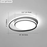 Led Flush Mount Ceiling Lamp: Intersecting Circles Shape Modern Simplicity Acrylic Cover – Ideal