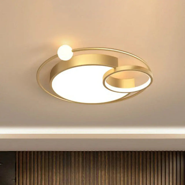 Led Flush Mount Ceiling Light - Modern Aluminum Bedroom Lighting