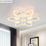 Led Flush Mount Ceiling Light With Acrylic Shade And 4/5/8 Lights In Warm/White/Natural