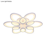 Led Flush Mount Ceiling Light With Acrylic Shade And 4/5/8 Lights In Warm/White/Natural