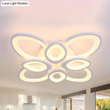 Led Flush Mount Ceiling Light With Acrylic Shade And 4/5/8 Lights In Warm/White/Natural