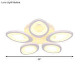 Led Flush Mount Ceiling Light With Acrylic Shade And 4/5/8 Lights In Warm/White/Natural