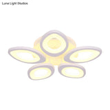 Led Flush Mount Ceiling Light With Acrylic Shade And 4/5/8 Lights In Warm/White/Natural