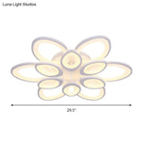 Led Flush Mount Ceiling Light With Acrylic Shade And 4/5/8 Lights In Warm/White/Natural