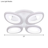 Led Flush Mount Ceiling Light With Acrylic Shade And 4/5/8 Lights In Warm/White/Natural