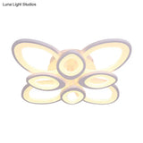 Led Flush Mount Ceiling Light With Acrylic Shade And 4/5/8 Lights In Warm/White/Natural