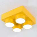 Led Flush Mount Metallic Children’s Ceiling Light For Toy Brick Kindergarten Yellow / 15.5’