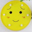 Led Funny Emoji Expression Wall Light - Modern Yellow Nightstand Lamp / D