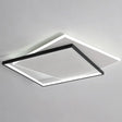 Led Geometric Double Square Ceiling Lamp With Acrylic Shade - Sleek Flush Mount Lighting 20.5’ /