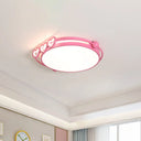 Led Halo Ceiling Light With Acrylic Shade And Heart Decor In Pink/Blue Pink