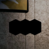 Led Hexagon Wall Mount Light With Rgb Colored Aluminum Shade - Modern 2/3/4-Light Flush 3 / Black