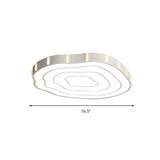 Led Hollow Tree Stump Ceiling Mount Light - Acrylic Modern Stylish Lamp (White)
