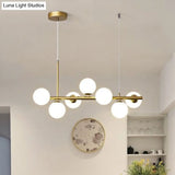 Led Island Pendant Light: Postmodern Glass Bubble Lamp For Dining Room
