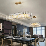 Led Island Pendant With Clear Crystal Shade - Contemporary Hanging Light Fixture