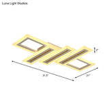 Led Linear Ceiling Lighting - Metal White Flush Mount Light Diffuser Included Multiple Sizes