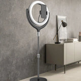 Led Mirror Lamp With Rotatable Ring Usb Live Fill And Metallic Shade - Modern Black/White Design