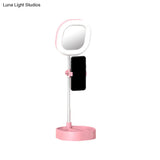 Led Mirror Light - Metallic Black/Pink/Blue Finish Simple Style Usb Port Fill-In Lighting