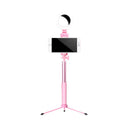 Led Mirror Light With Metallic Shade & Mobile Holder - Modern Pink Circle Design / Usb A