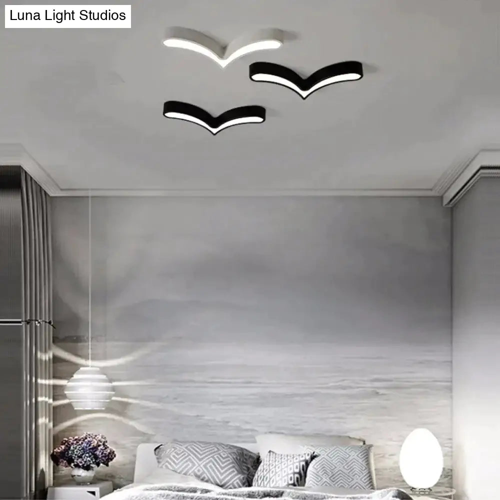 LED Modern Acryl Alloy Black White Sea Gulls DIY LED Lamp.LED Light.Ceiling Lights.LED Ceiling Light.Ceiling Lamp For