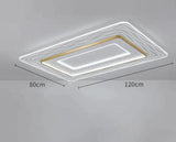 Led Modern Simple Circular Square Bedroom Dining Room Ceiling Lamp Rectangle / Large White Light