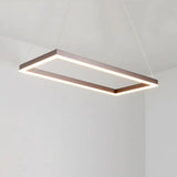 Led Multi-Layer Acrylic Bedroom Chandelier - Minimalist Suspension Pendant In Coffee With