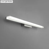 Led Nickel Wall Sconce Light With Modern Style For Toilets Elongated Acrylic Vanity Lighting