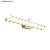 Led Nickel Wall Sconce Light With Modern Style For Toilets Elongated Acrylic Vanity Lighting