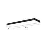Led Office Ceiling Light - Modern Nordic Acrylic Flush Mount Fixture Black / 35.5’