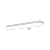 Led Office Ceiling Light - Modern Nordic Acrylic Flush Mount Fixture White / 46.5’