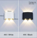 Led Outdoor Waterproof Wall Lamp Led Light Porch Courtyard Garden Lights Balconi Lighting 4W / Warm