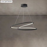 Led Pendant Chandelier With Contemporary Aluminum Shade - Minimalist Living Room Lighting