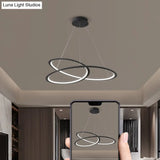 Led Pendant Chandelier With Contemporary Aluminum Shade - Minimalist Living Room Lighting