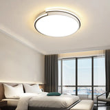 Led Round Bedroom Flushmount Light - Minimalist Acrylic Ceiling Fixture In Warm/White (16/19.5 Dia)
